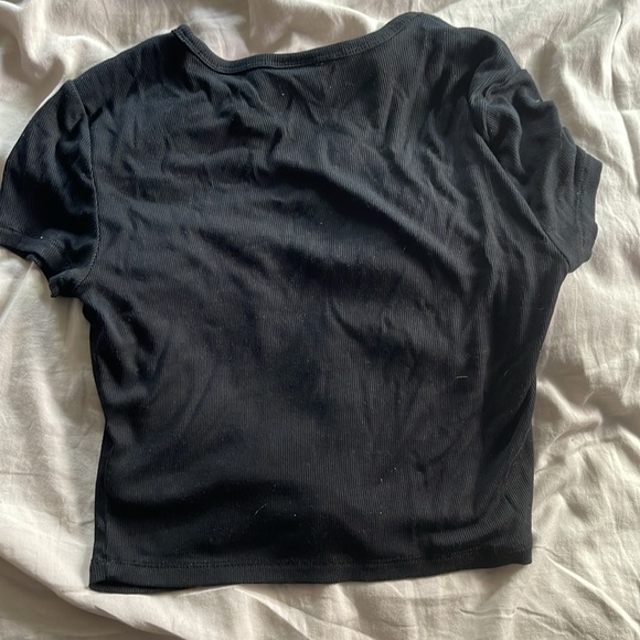 Aritzia. Sunday Best. Scoop neck croptop. Light ribbing - Picture 4 of 4